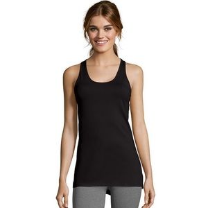 NWOT Hanes Sport Women's Performance Stretch Racerback Tank Black Size M…